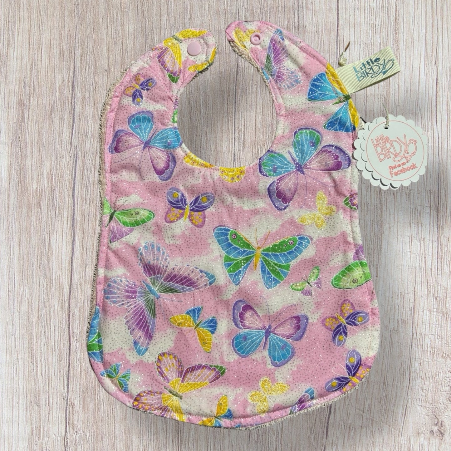 Sparkling Butterfly bib