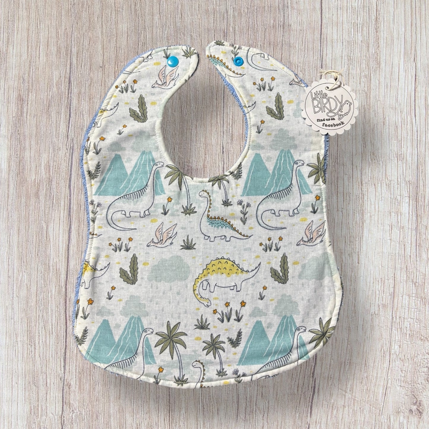 Little birdy Dino world bib