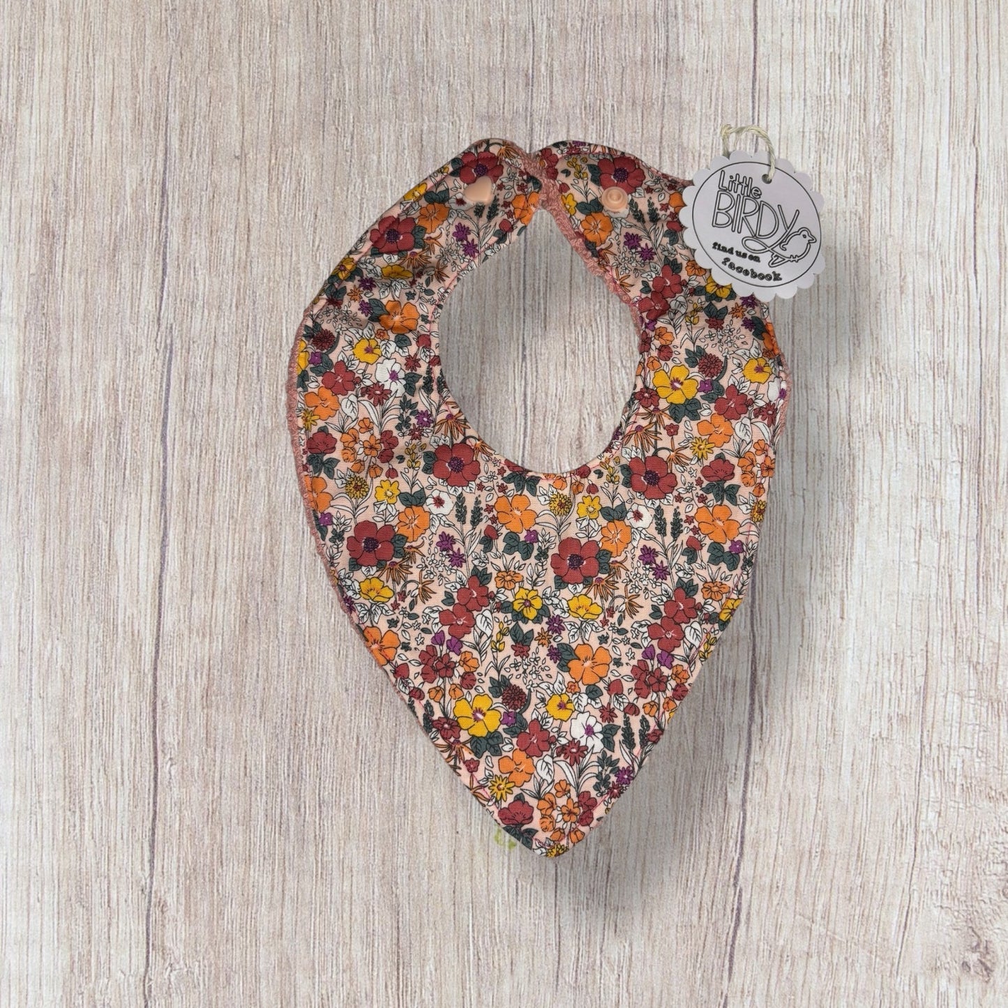 Little Birdy pretty flowers dribble bib