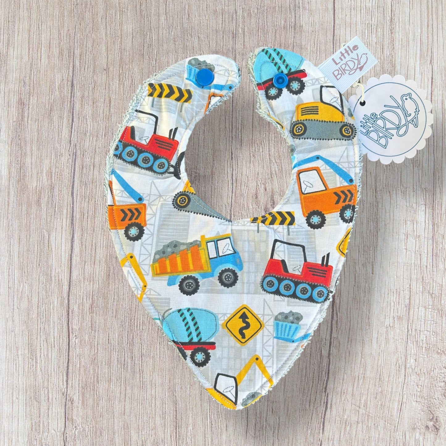 Road works baby bib