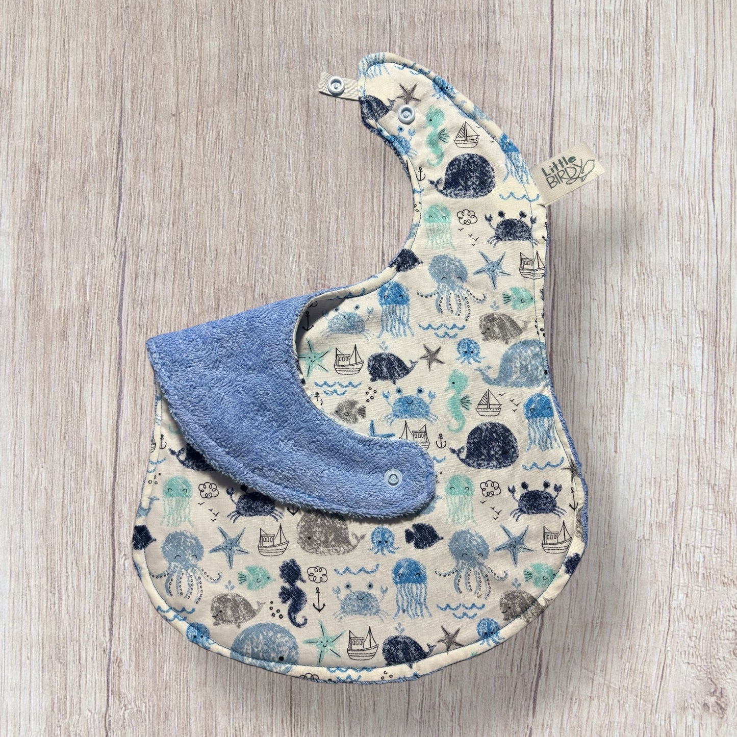 Little Birdy Under the Sea Baby Bib