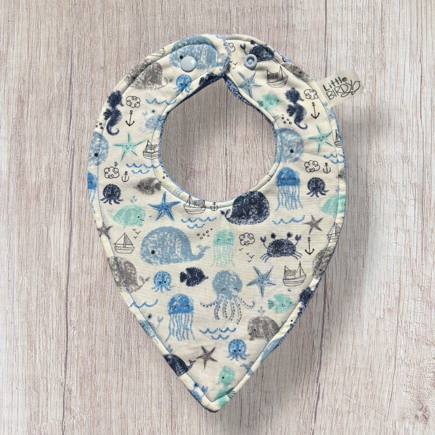 Little Birdy Under the Sea Dribble Bib
