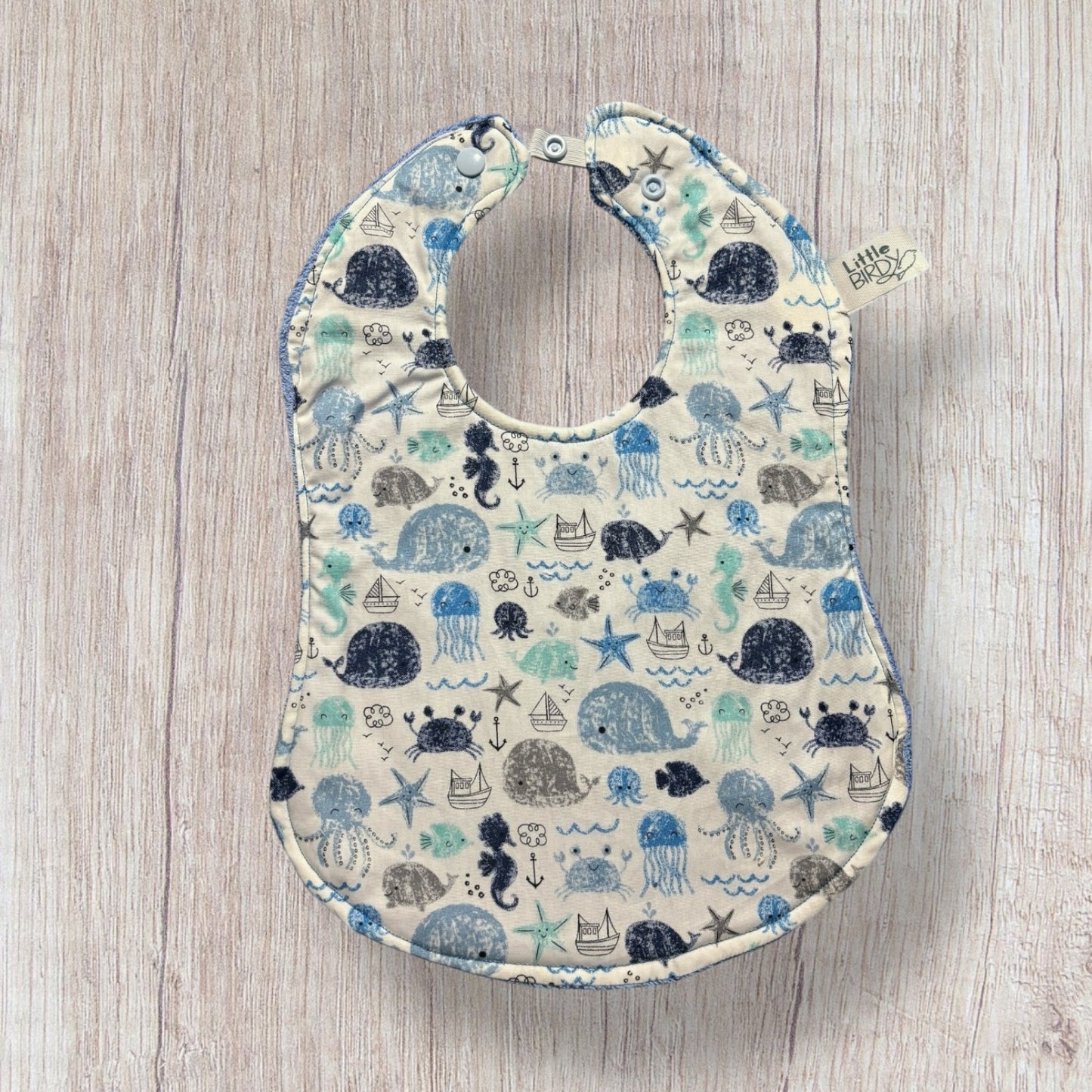 Little Birdy Under the Sea Baby Bib