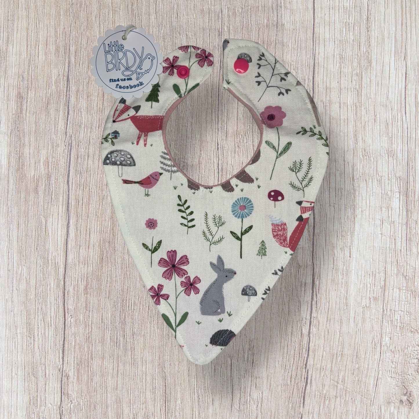 Little birdy forest friends dribble bib