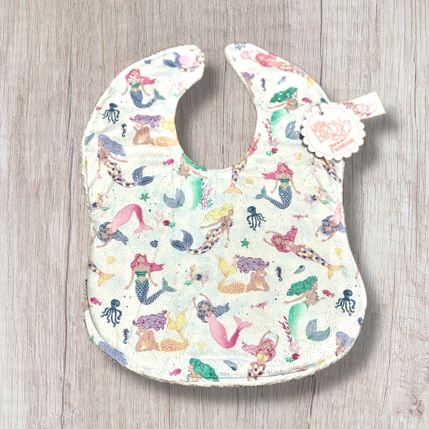 Little Birdy sparkling mermaid bib