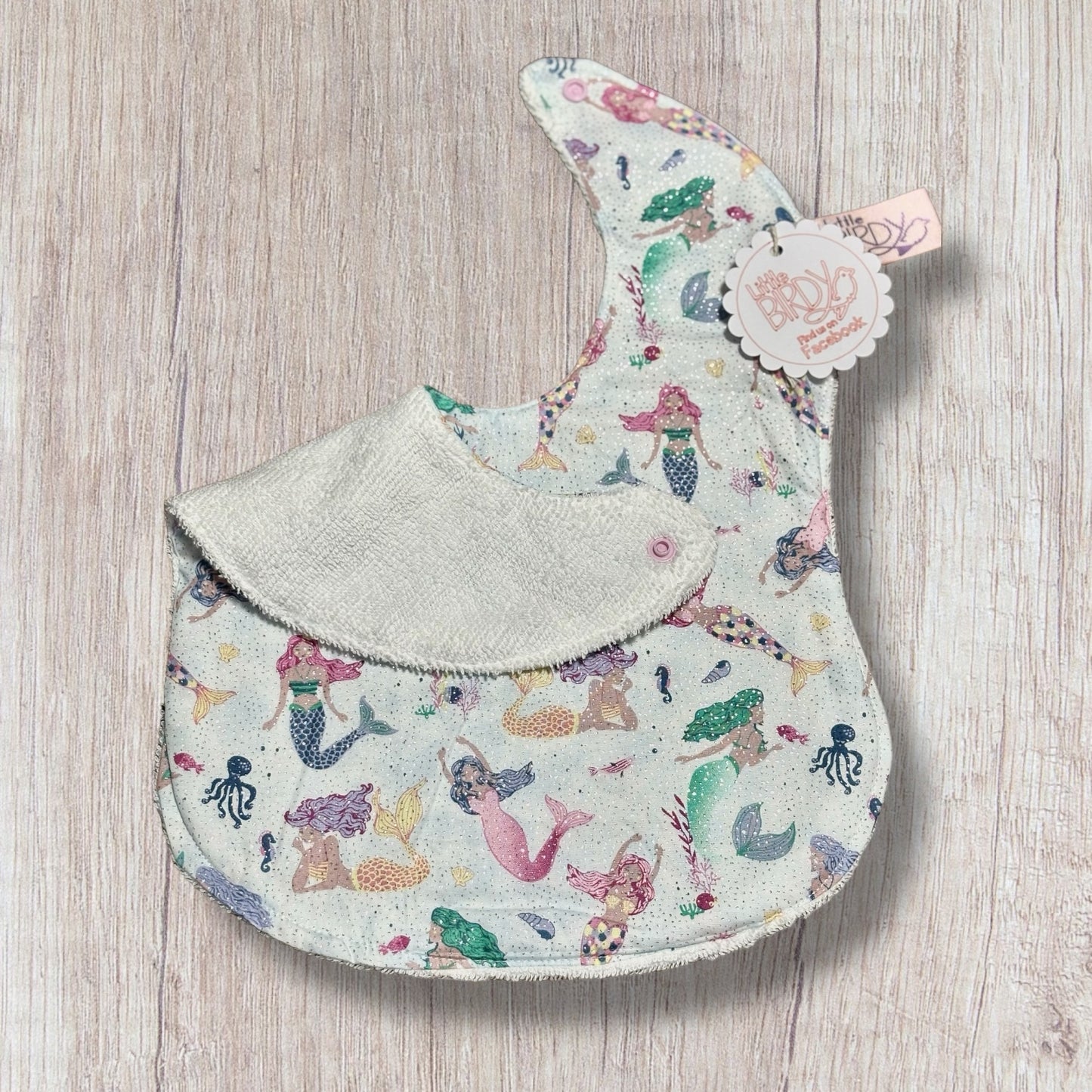Little Birdy sparkling mermaid bib