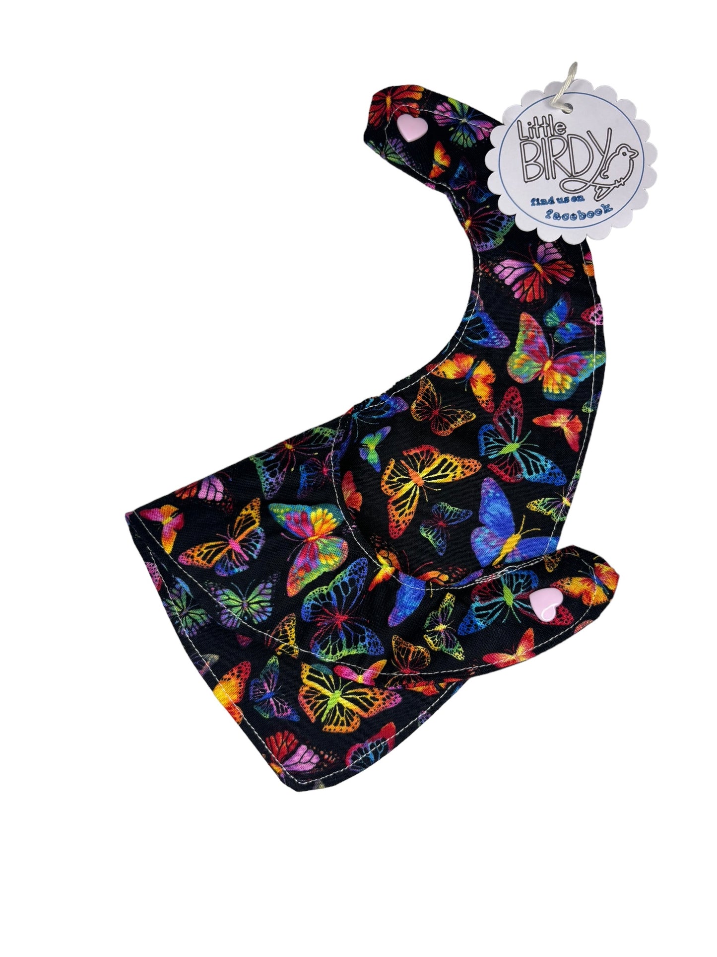 Little Birdy rainbow butterfly dribble bib