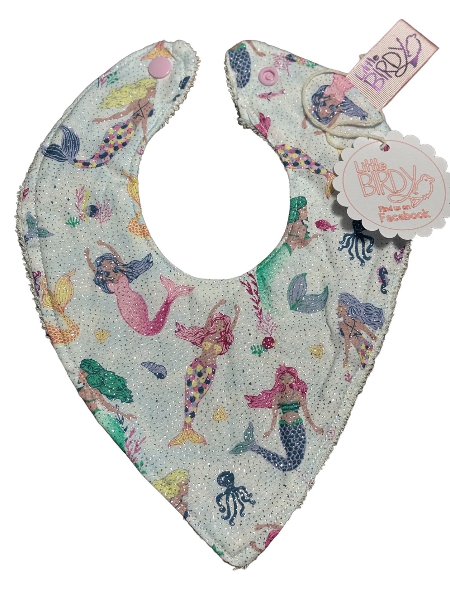 Sparkling mermaid bib set