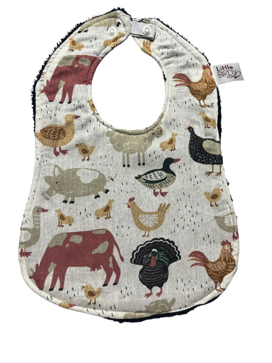 Little Birdy Farm friends Baby bib