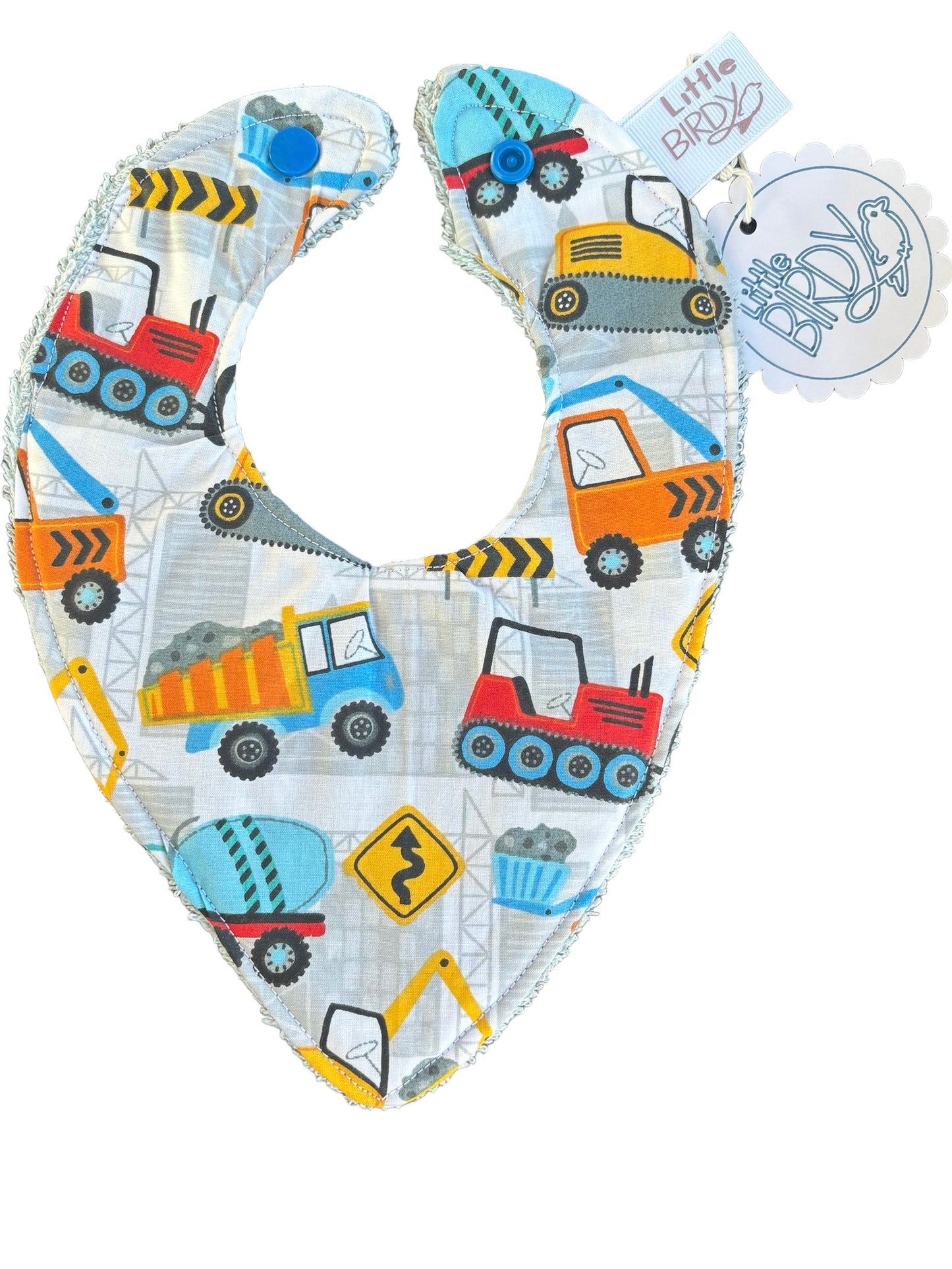 Road works baby bib