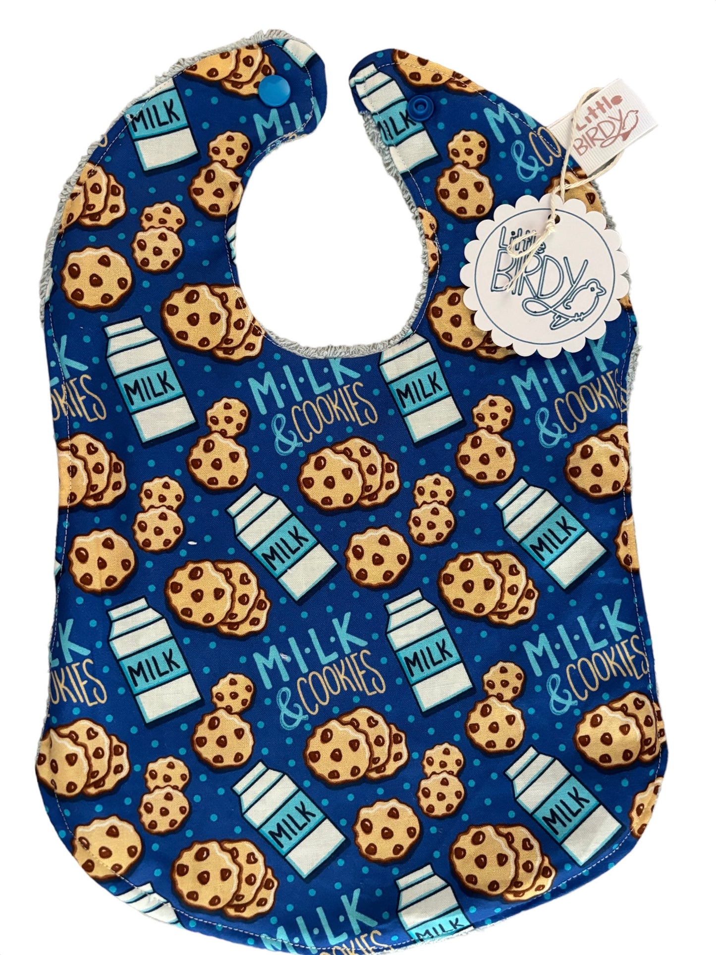 Little birdy Milk and Cookies bib