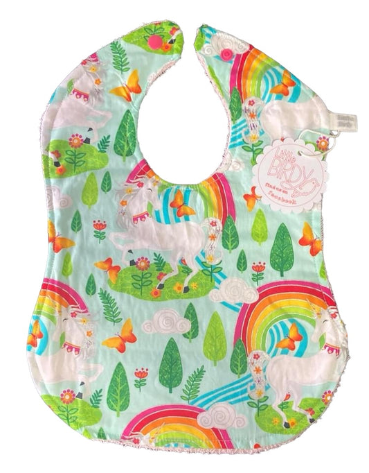 Little birdy pink unicorn bib